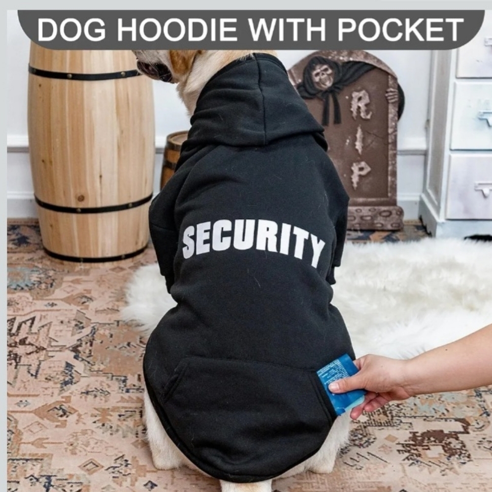 Dog Security Hoodie w Pocket